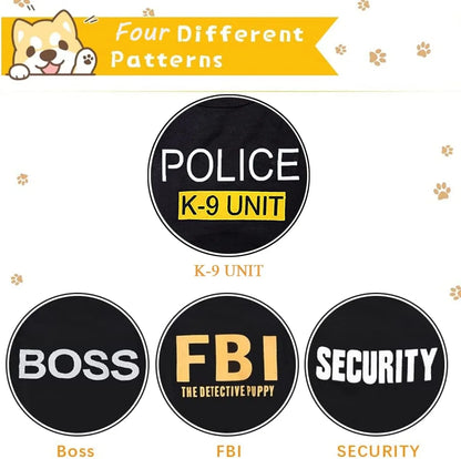 4 Pack Dog Shirts for Small Dog, Breathable Pet T-Shirts Summer Clothes K9 Security Boss FBI Vest for Puppy Boy Girl