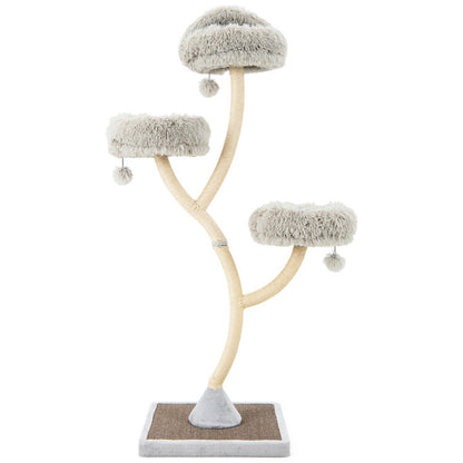 70 Inch Tall Cat Tree 4-Layer Cat Tower with 3 Perches and Dangling Balls