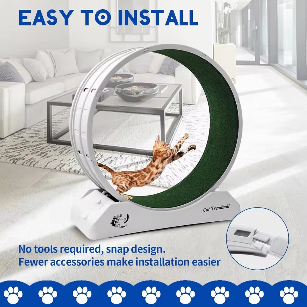 Cat Treadmill Wheel Exerciser for Kitty’S Longer Life Interesting Products Cat Running Wheel with Carpeted Runway Cats Toys Pet